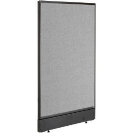 GLOBAL EQUIPMENT Interion    Office Partition Panel with Pass-Thru Cable, 24-1/4"W x 46"H , Gray 277660PGY